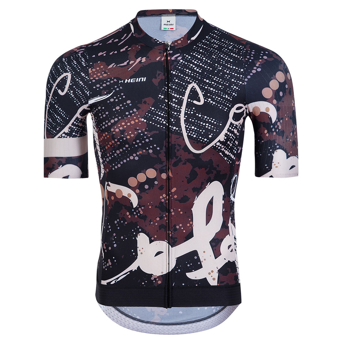 Men's aero cycling jersey featuring raw edge sleeves for reduced drag and enhanced comfort