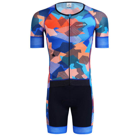 High-performance triathlon suit with compression technology and breathable panels