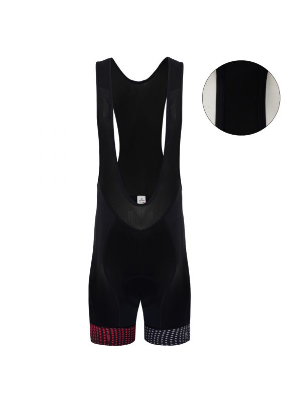 Men's cycling bib shorts with Italian chamois - comfortable and durable for long rides.