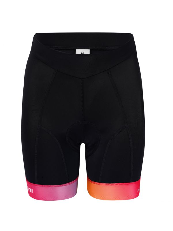 women's cycling shorts featuring carbon-infused Italian chamois for enhanced comfort and performance